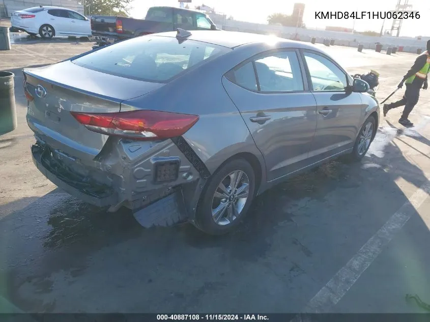 2017 Hyundai Elantra Se VIN: KMHD84LF1HU062346 Lot: 40887108