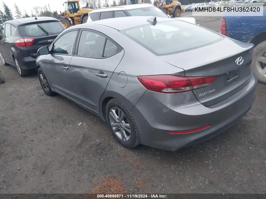 2017 Hyundai Elantra Value Edition VIN: KMHD84LF8HU362420 Lot: 40898871