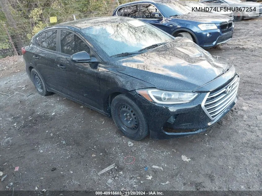 2017 Hyundai Elantra Se VIN: KMHD74LF5HU367254 Lot: 40915603