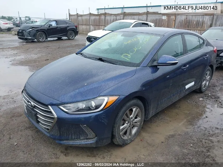 KMHD84LF9JU480143 2018 Hyundai Elantra Gl