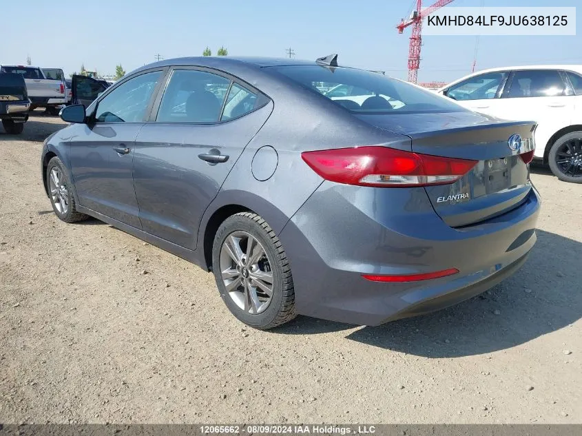 2018 Hyundai Elantra Sel/Value/Limited VIN: KMHD84LF9JU638125 Lot: 12065662