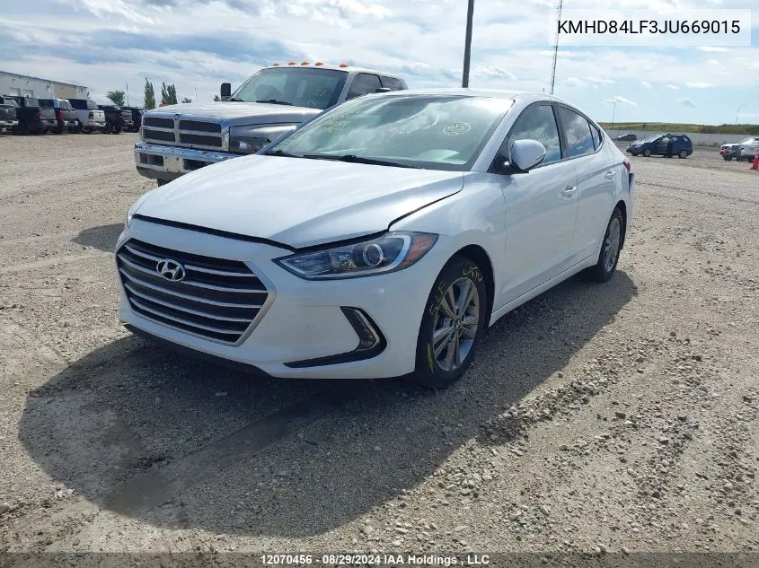 KMHD84LF3JU669015 2018 Hyundai Elantra Gl