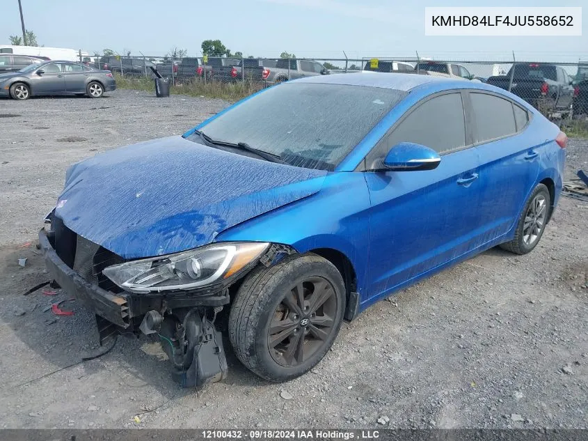 KMHD84LF4JU558652 2018 Hyundai Elantra Gl