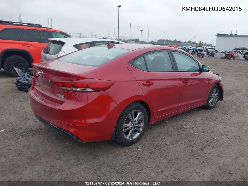 KMHD84LF0JU642015 2018 Hyundai Elantra Gl