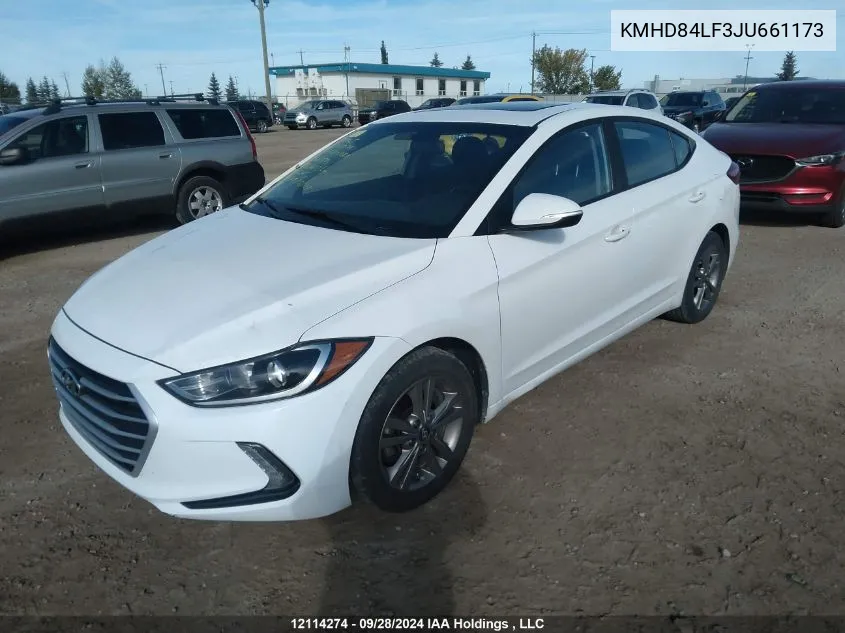 2018 Hyundai Elantra Sel/Value/Limited VIN: KMHD84LF3JU661173 Lot: 12114274