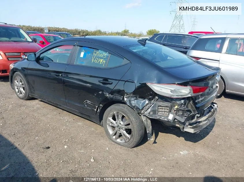 2018 Hyundai Elantra VIN: KMHD84LF3JU601989 Lot: 12116613