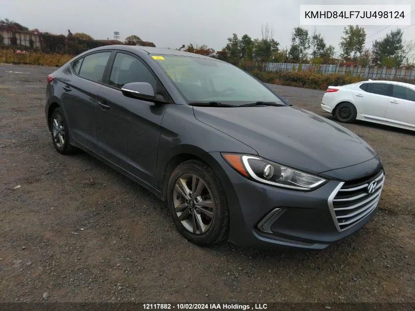 KMHD84LF7JU498124 2018 Hyundai Elantra