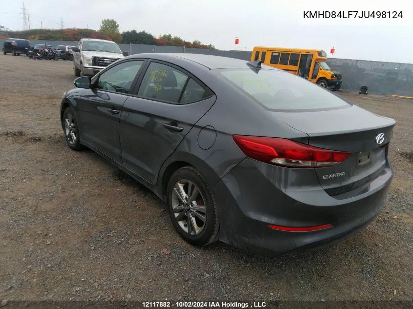 KMHD84LF7JU498124 2018 Hyundai Elantra