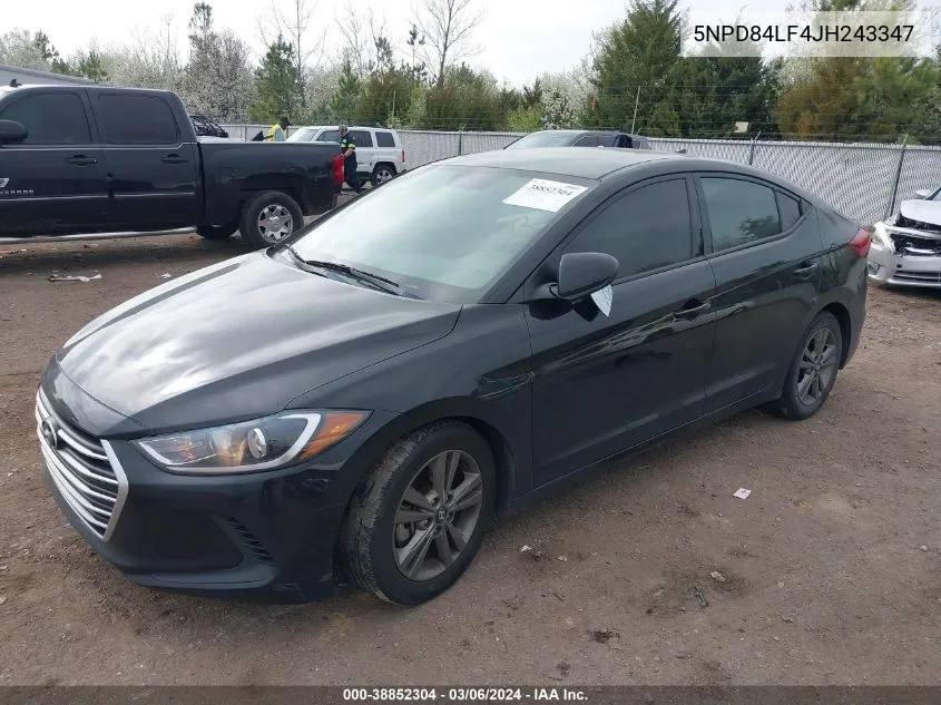 5NPD84LF4JH243347 2018 Hyundai Elantra Sel