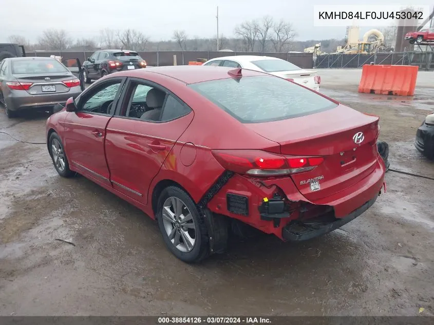 2018 Hyundai Elantra Sel VIN: KMHD84LF0JU453042 Lot: 38854126