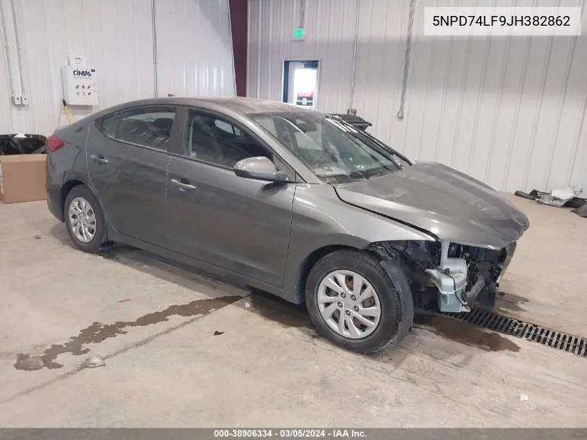 2018 Hyundai Elantra Se VIN: 5NPD74LF9JH382862 Lot: 38906334