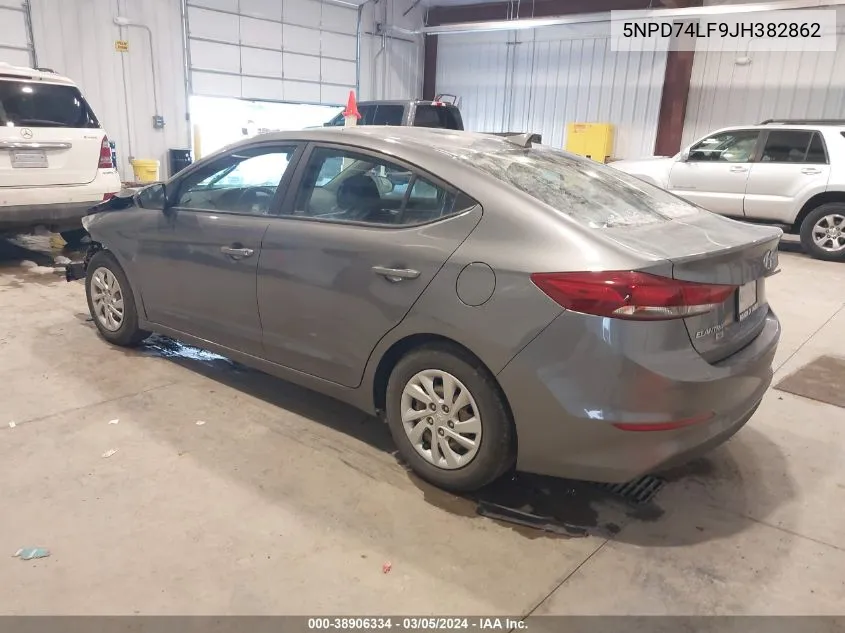 5NPD74LF9JH382862 2018 Hyundai Elantra Se