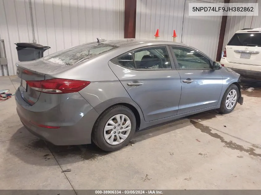 5NPD74LF9JH382862 2018 Hyundai Elantra Se