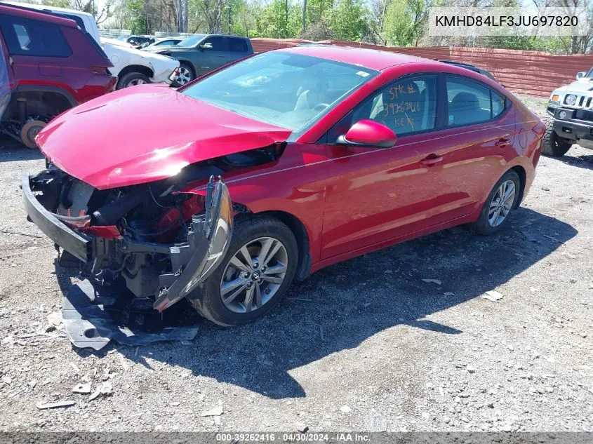 2018 Hyundai Elantra Sel VIN: KMHD84LF3JU697820 Lot: 39262416