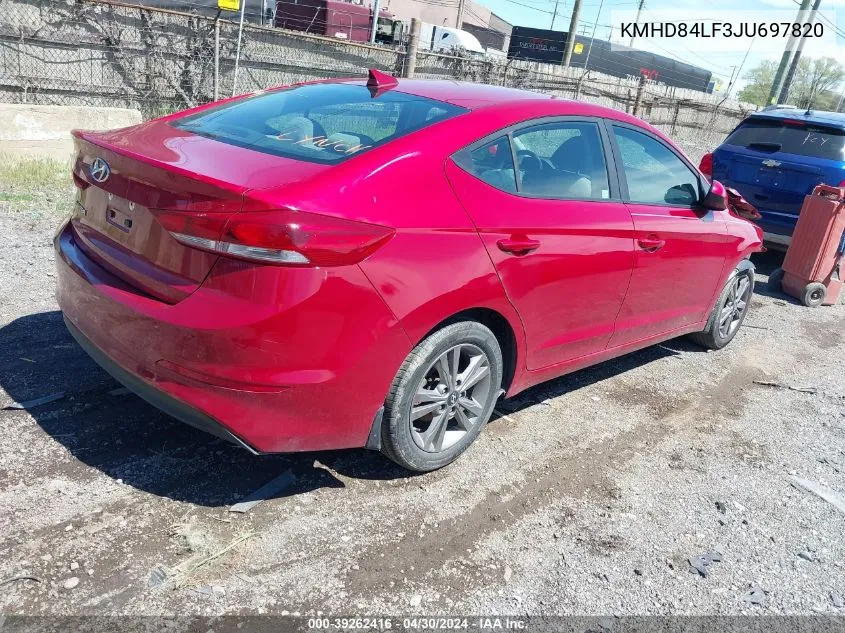 2018 Hyundai Elantra Sel VIN: KMHD84LF3JU697820 Lot: 39262416