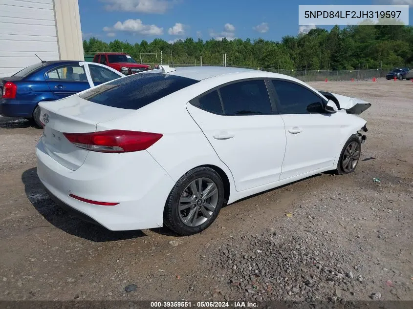 2018 Hyundai Elantra Sel VIN: 5NPD84LF2JH319597 Lot: 39359551