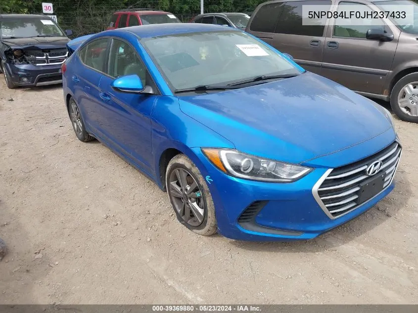 5NPD84LF0JH237433 2018 Hyundai Elantra Sel