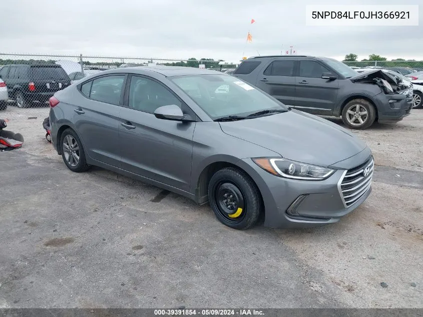 2018 Hyundai Elantra Value Edition VIN: 5NPD84LF0JH366921 Lot: 39391854