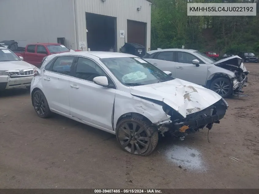 KMHH55LC4JU022192 2018 Hyundai Elantra Gt Sport