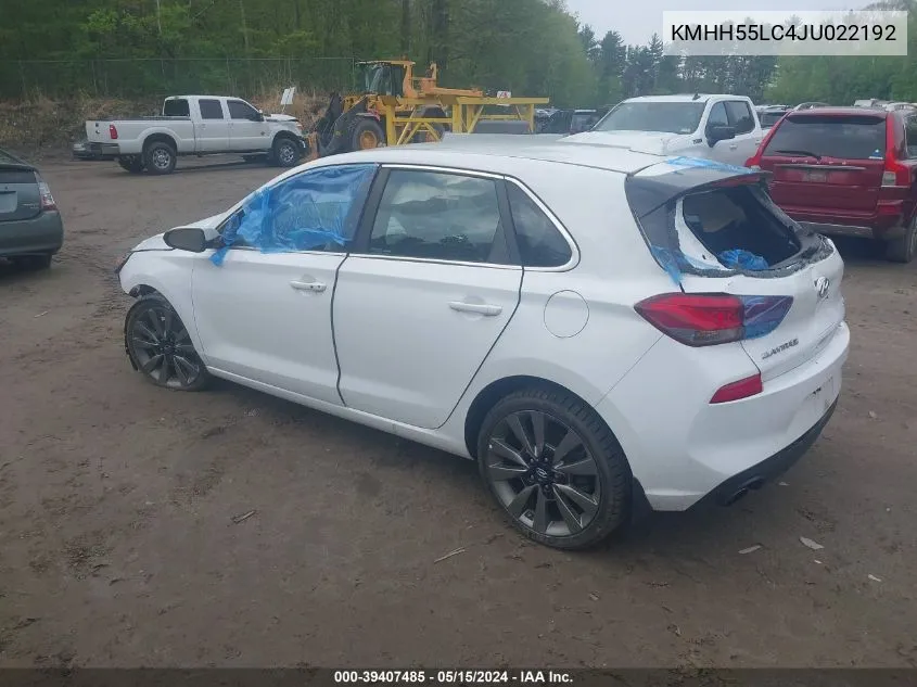 KMHH55LC4JU022192 2018 Hyundai Elantra Gt Sport