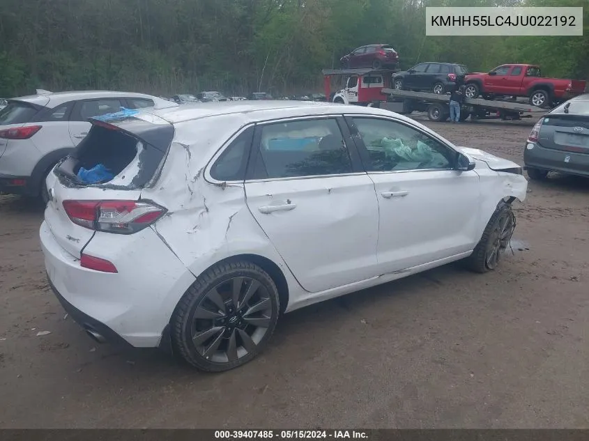 KMHH55LC4JU022192 2018 Hyundai Elantra Gt Sport