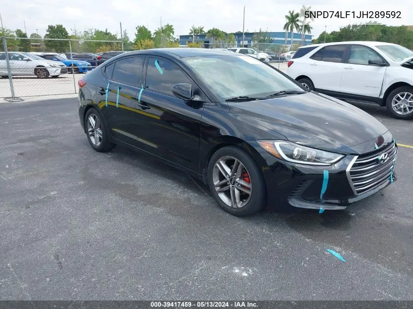 2018 Hyundai Elantra Se VIN: 5NPD74LF1JH289592 Lot: 39417459