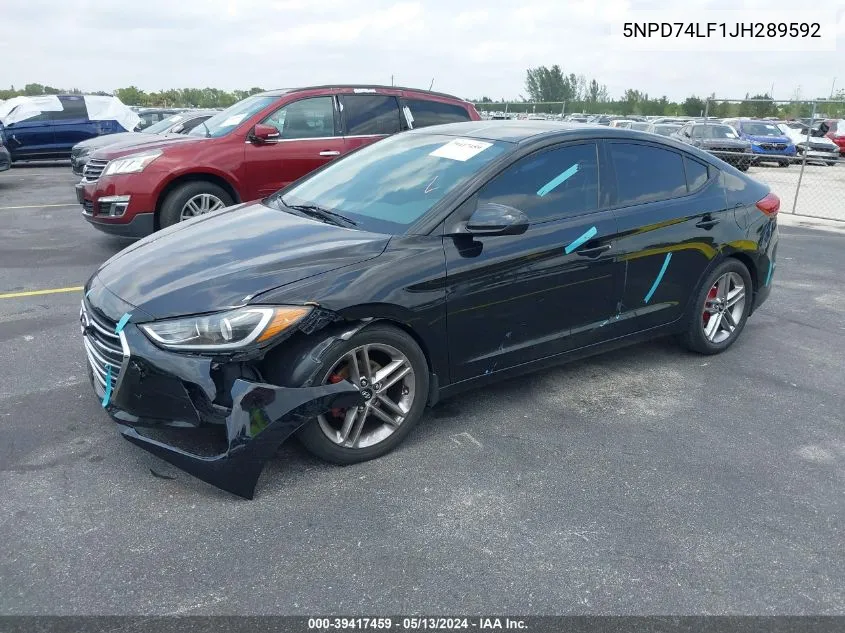 5NPD74LF1JH289592 2018 Hyundai Elantra Se