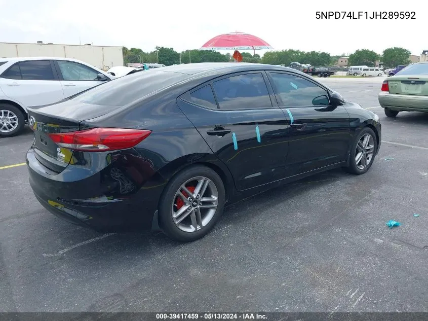 5NPD74LF1JH289592 2018 Hyundai Elantra Se