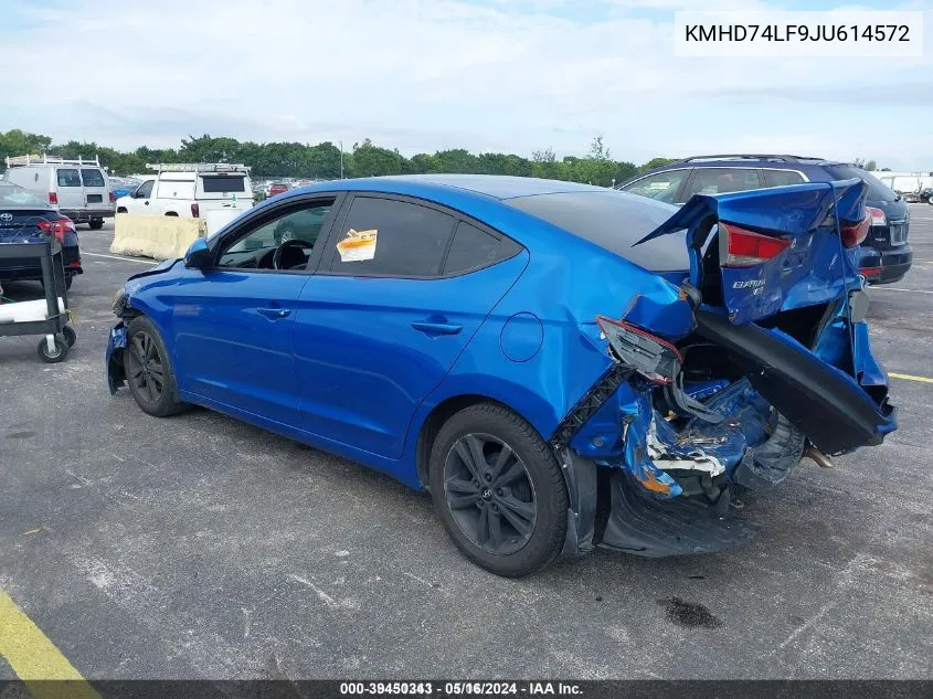 KMHD74LF9JU614572 2018 Hyundai Elantra Se