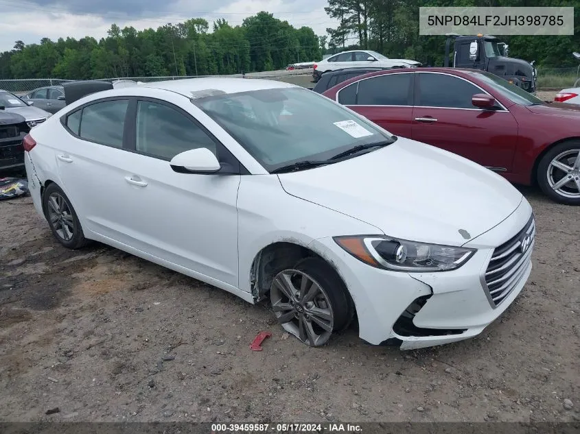 5NPD84LF2JH398785 2018 Hyundai Elantra Sel