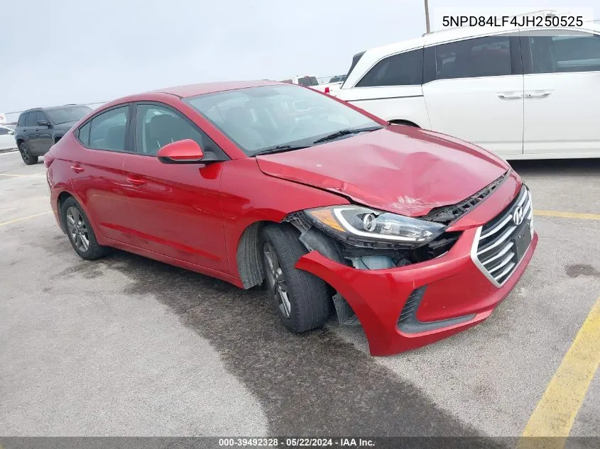 2018 Hyundai Elantra Sel VIN: 5NPD84LF4JH250525 Lot: 39492328