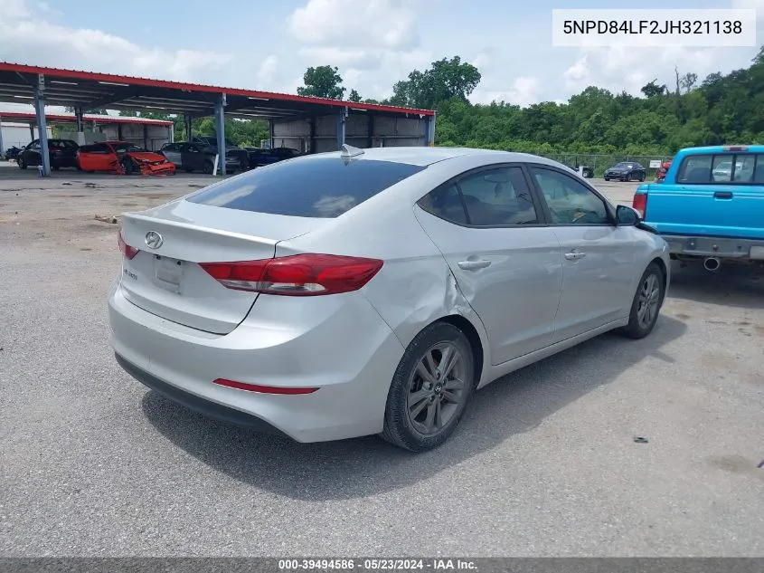 5NPD84LF2JH321138 2018 Hyundai Elantra Value Edition