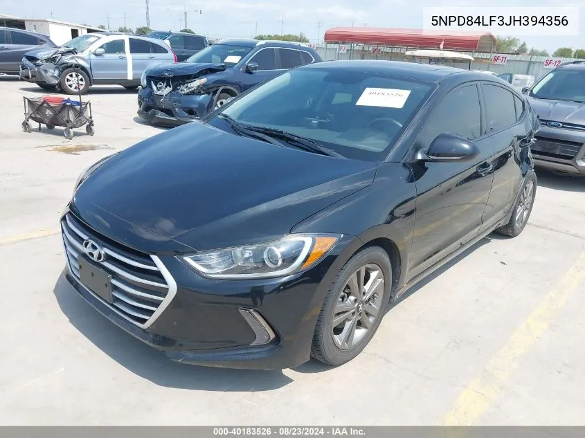 5NPD84LF3JH394356 2018 Hyundai Elantra Value Edition