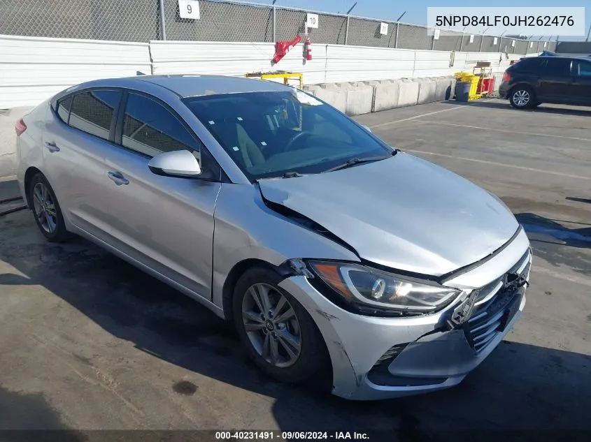 2018 Hyundai Elantra Sel VIN: 5NPD84LF0JH262476 Lot: 40231491