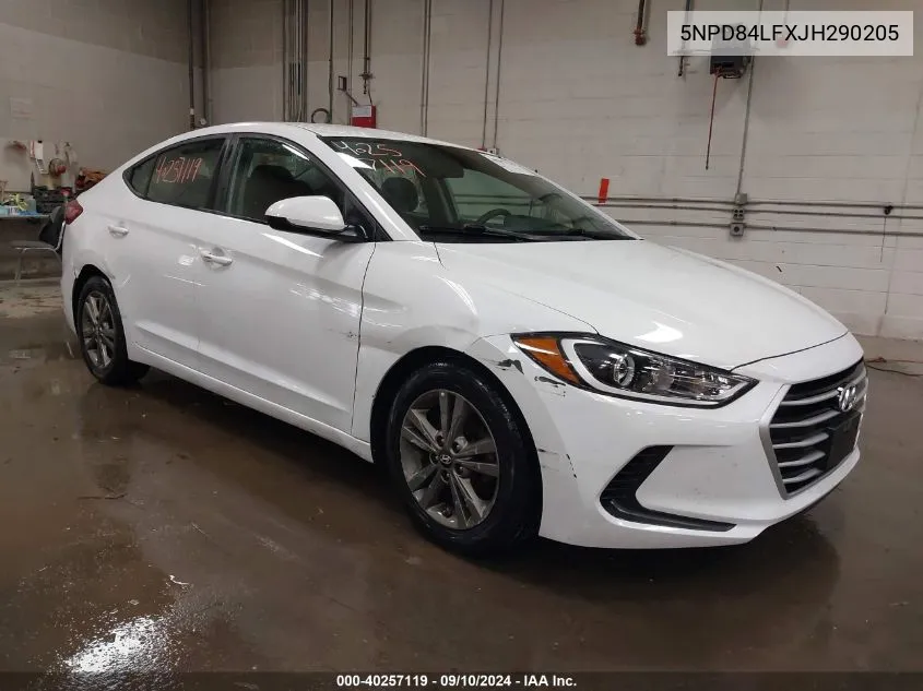 5NPD84LFXJH290205 2018 Hyundai Elantra Sel