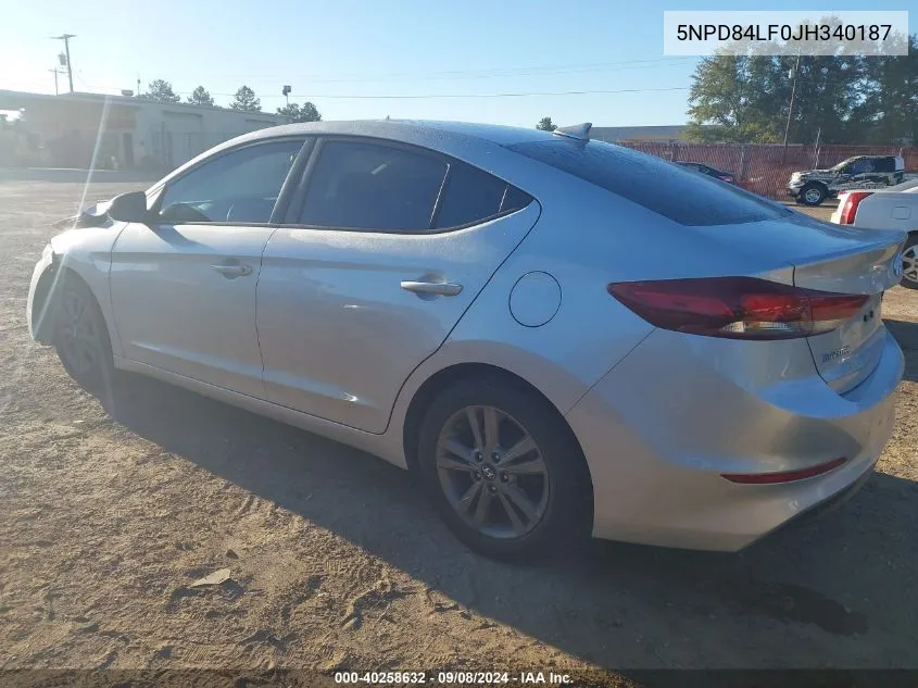 5NPD84LF0JH340187 2018 Hyundai Elantra Sel