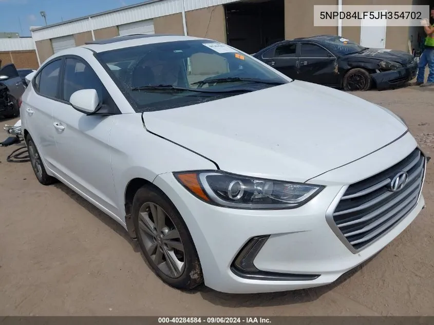 2018 Hyundai Elantra Value Edition VIN: 5NPD84LF5JH354702 Lot: 40284584