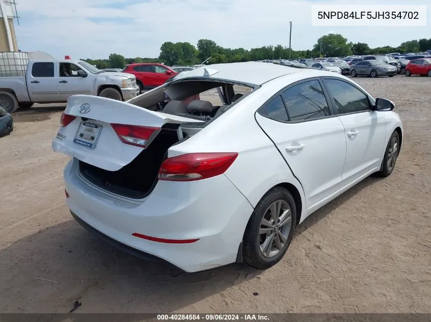 5NPD84LF5JH354702 2018 Hyundai Elantra Value Edition