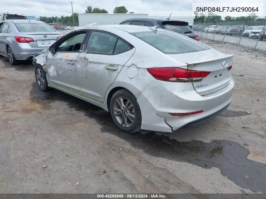 2018 Hyundai Elantra Sel VIN: 5NPD84LF7JH290064 Lot: 40285949