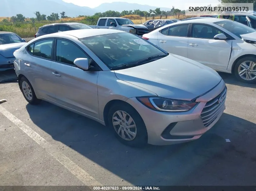 2018 Hyundai Elantra Se VIN: 5NPD74LF7JH395173 Lot: 40287623