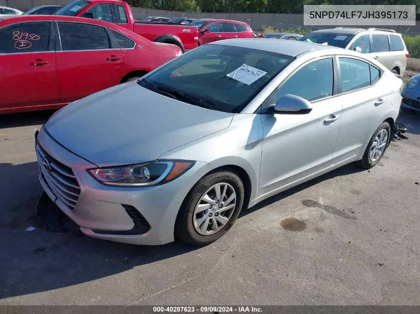 2018 Hyundai Elantra Se VIN: 5NPD74LF7JH395173 Lot: 40287623