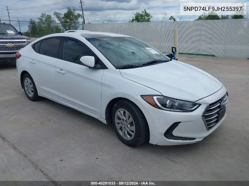 2018 Hyundai Elantra Se VIN: 5NPD74LF9JH255397 Lot: 40291033