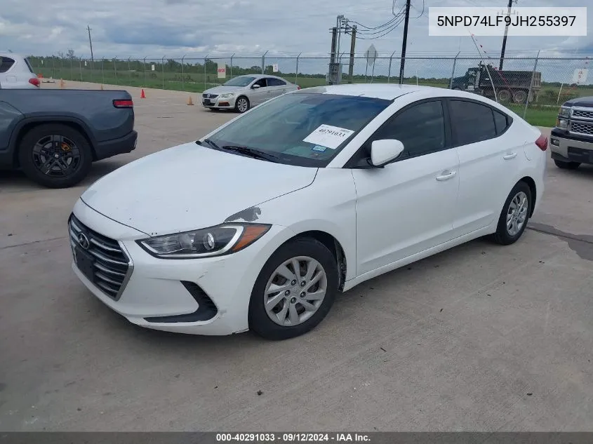 2018 Hyundai Elantra Se VIN: 5NPD74LF9JH255397 Lot: 40291033