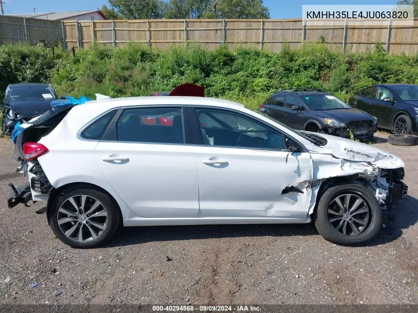 2018 Hyundai Elantra Gt VIN: KMHH35LE4JU063820 Lot: 40294868