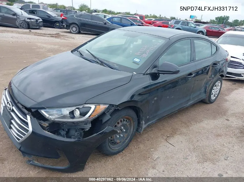 5NPD74LFXJH331712 2018 Hyundai Elantra Se