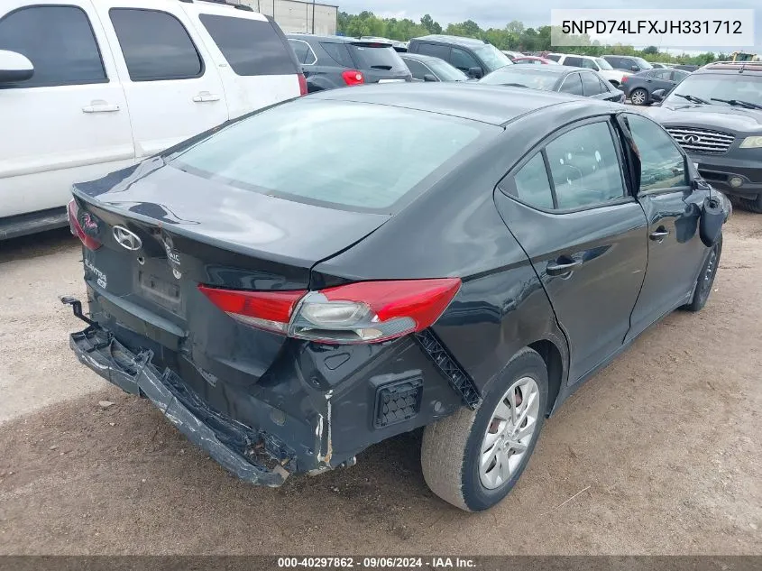 5NPD74LFXJH331712 2018 Hyundai Elantra Se