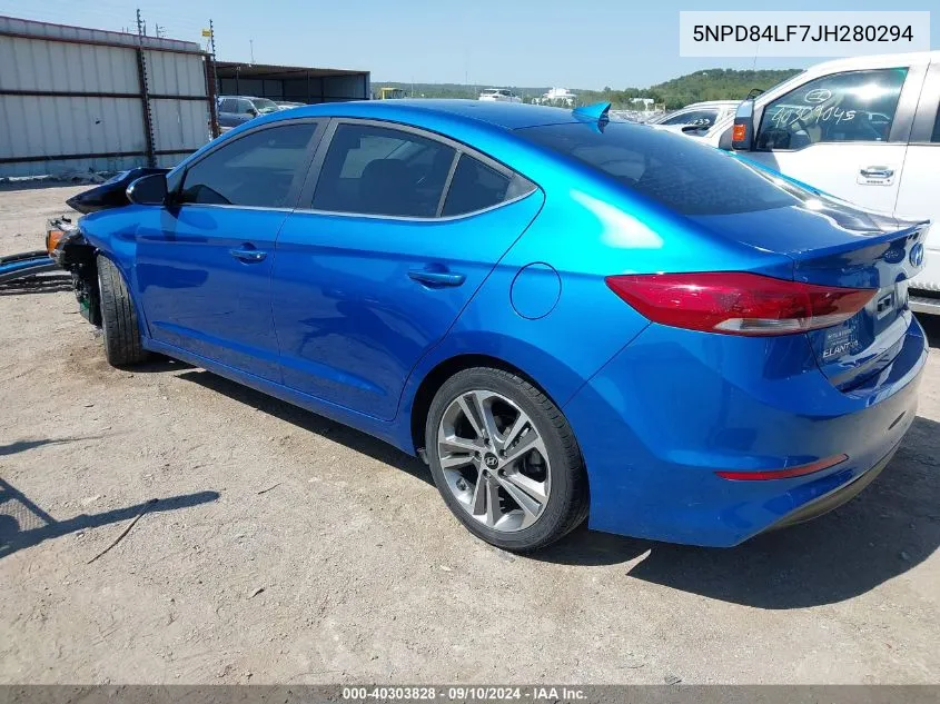 5NPD84LF7JH280294 2018 Hyundai Elantra Limited