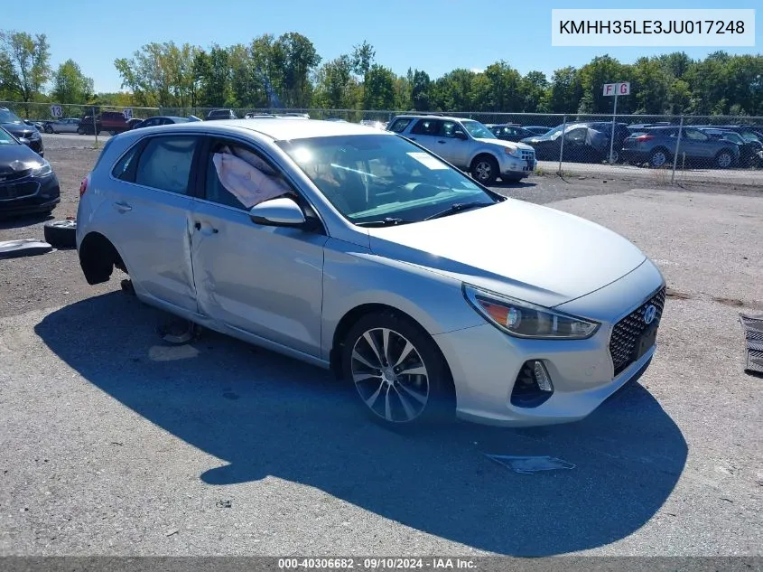 2018 Hyundai Elantra Gt VIN: KMHH35LE3JU017248 Lot: 40306682