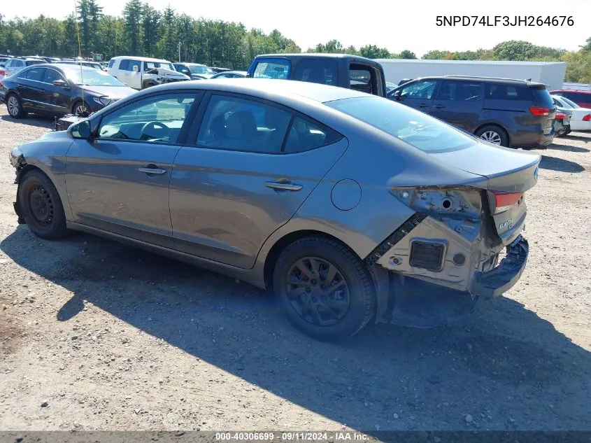 5NPD74LF3JH264676 2018 Hyundai Elantra Se