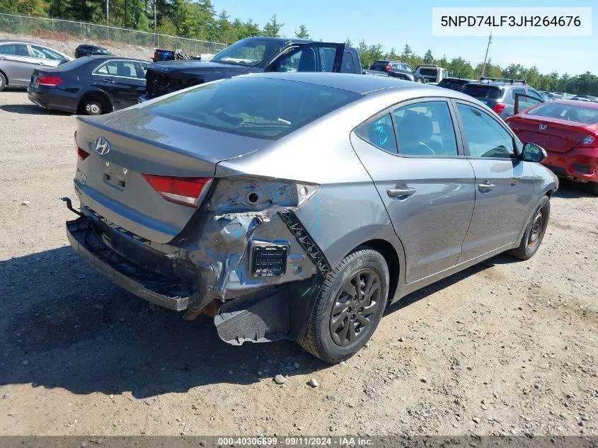 2018 Hyundai Elantra Se VIN: 5NPD74LF3JH264676 Lot: 40306699